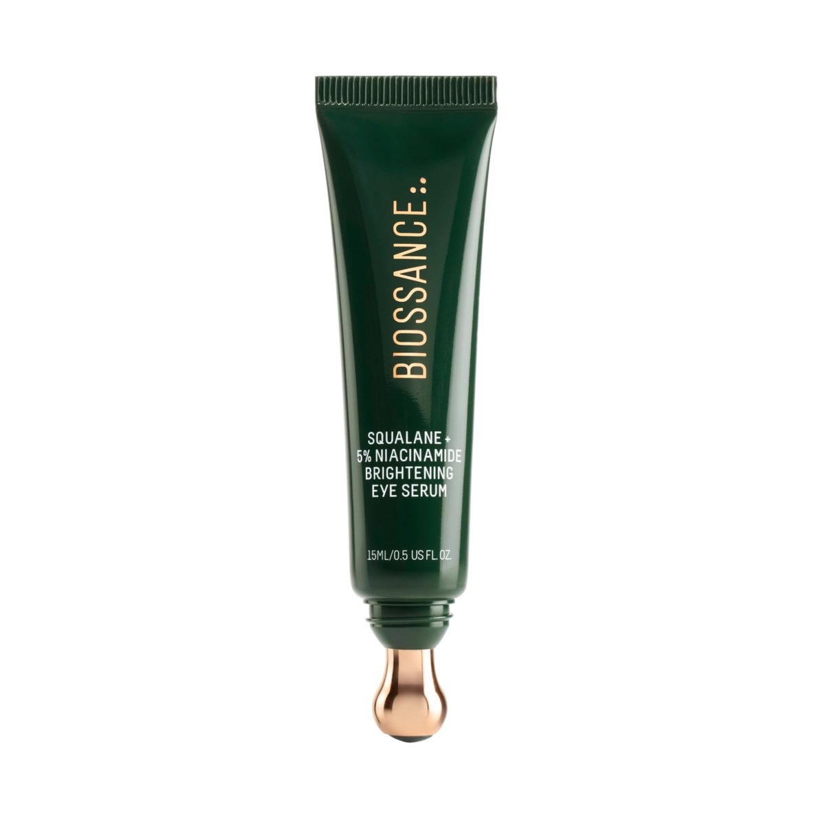 Biossance Squalane + 5% Niacinamide Eye Serum – Brightening & Depuffing Treatment for Dark Circles with Vitamin C & Caffeine, Stainless Steel Rollerball, All Skin Types Avelisse