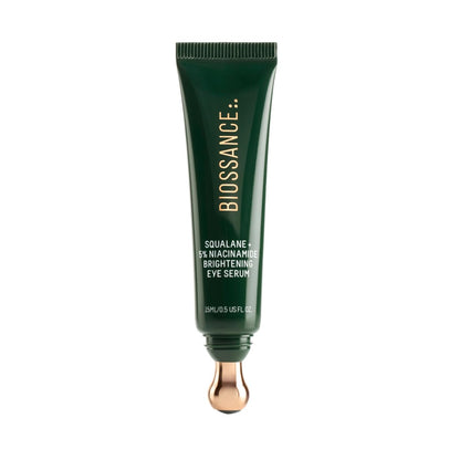 Biossance Squalane + 5% Niacinamide Eye Serum – Brightening & Depuffing Treatment for Dark Circles with Vitamin C & Caffeine, Stainless Steel Rollerball, All Skin Types Avelisse