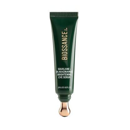 Biossance Squalane + 5% Niacinamide Eye Serum – Brightening & Depuffing Treatment for Dark Circles with Vitamin C & Caffeine, Stainless Steel Rollerball, All Skin Types Avelisse
