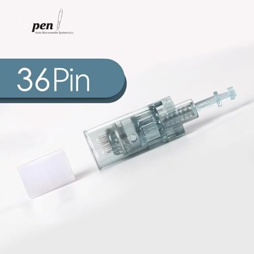 20 PCS 36 Pin Microneedling Pen Cartridges for Derma Roller Pen M8, M7S - Easy Home Use - Clear Avelisse