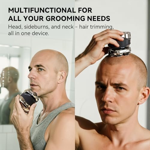 Ordele Men's Electric Rotary Shaver Bald, 2026 Upgrade 7D Floating Shaver with LED Display, IPX6 Waterproof, Type-C Fast Charge, Magnetic Heads, Travel Case - görsel 8