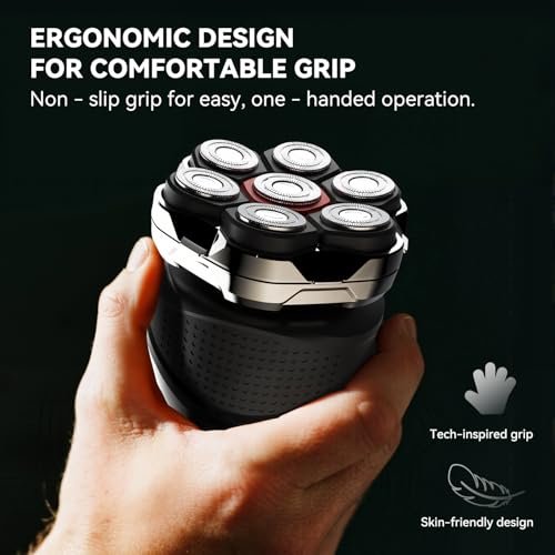 Ordele Men's Electric Rotary Shaver Bald, 2026 Upgrade 7D Floating Shaver with LED Display, IPX6 Waterproof, Type-C Fast Charge, Magnetic Heads, Travel Case - görsel 10