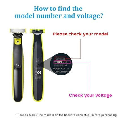 GOLDFOX 5V USB Charger Cord Compatible with Philips Norelco OneBlade 360 Shaver QP2724 QP2834 QP4530 MG7910 MG9525 MG9510 MG5910 S7887 QP1924 X5006 Electric Trimmer Shaver Replacement Charging Cable