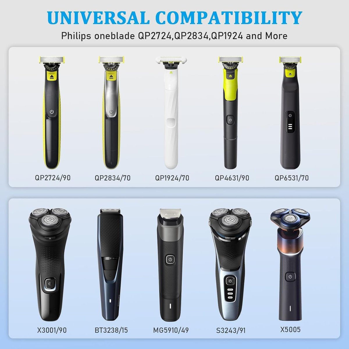 GOLDFOX 5V USB Charger Cord Compatible with Philips Norelco OneBlade 360 Shaver QP2724 QP2834 QP4530 MG7910 MG9525 MG9510 MG5910 S7887 QP1924 X5006 Electric Trimmer Shaver Replacement Charging Cable - görsel 13