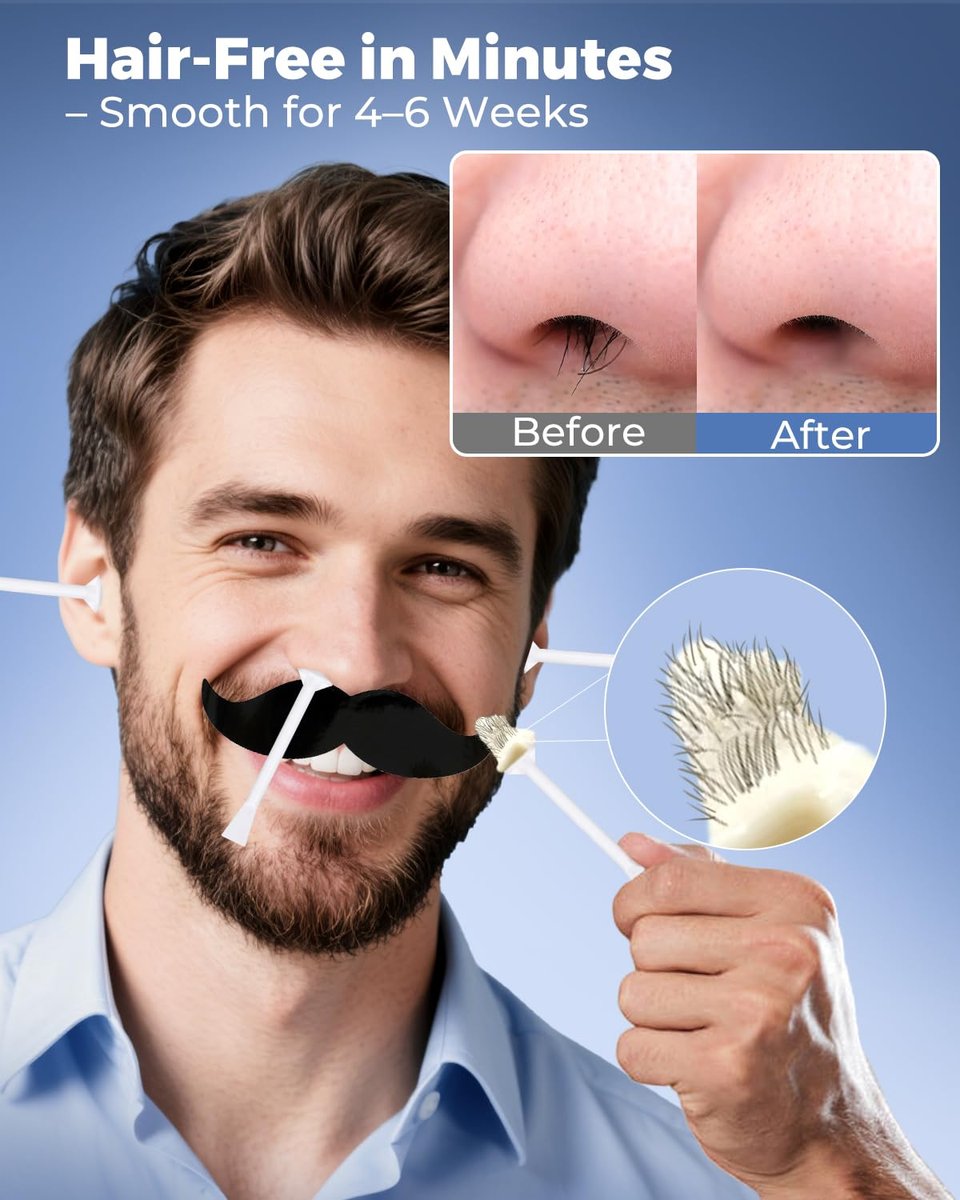 Boloye Nose Wax Kit – 100g Natural Resin Wax, 20 Sticks, Smart Temp Control, USB Fast Heat, 3-Min Hair Removal, Lasts 4-6 Weeks, Up to 15 Uses Avelisse