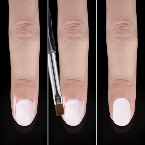GEMSANVA 6-Piece Nail Art Brushes Set - Clean Up, Liner, Polish & Extension Gel Brush for DIY Manicure Tools - görsel 6