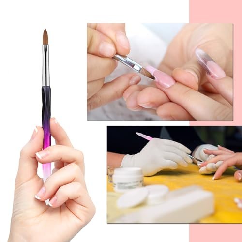GEMSANVA 6-Piece Nail Art Brushes Set - Clean Up, Liner, Polish & Extension Gel Brush for DIY Manicure Tools - görsel 10