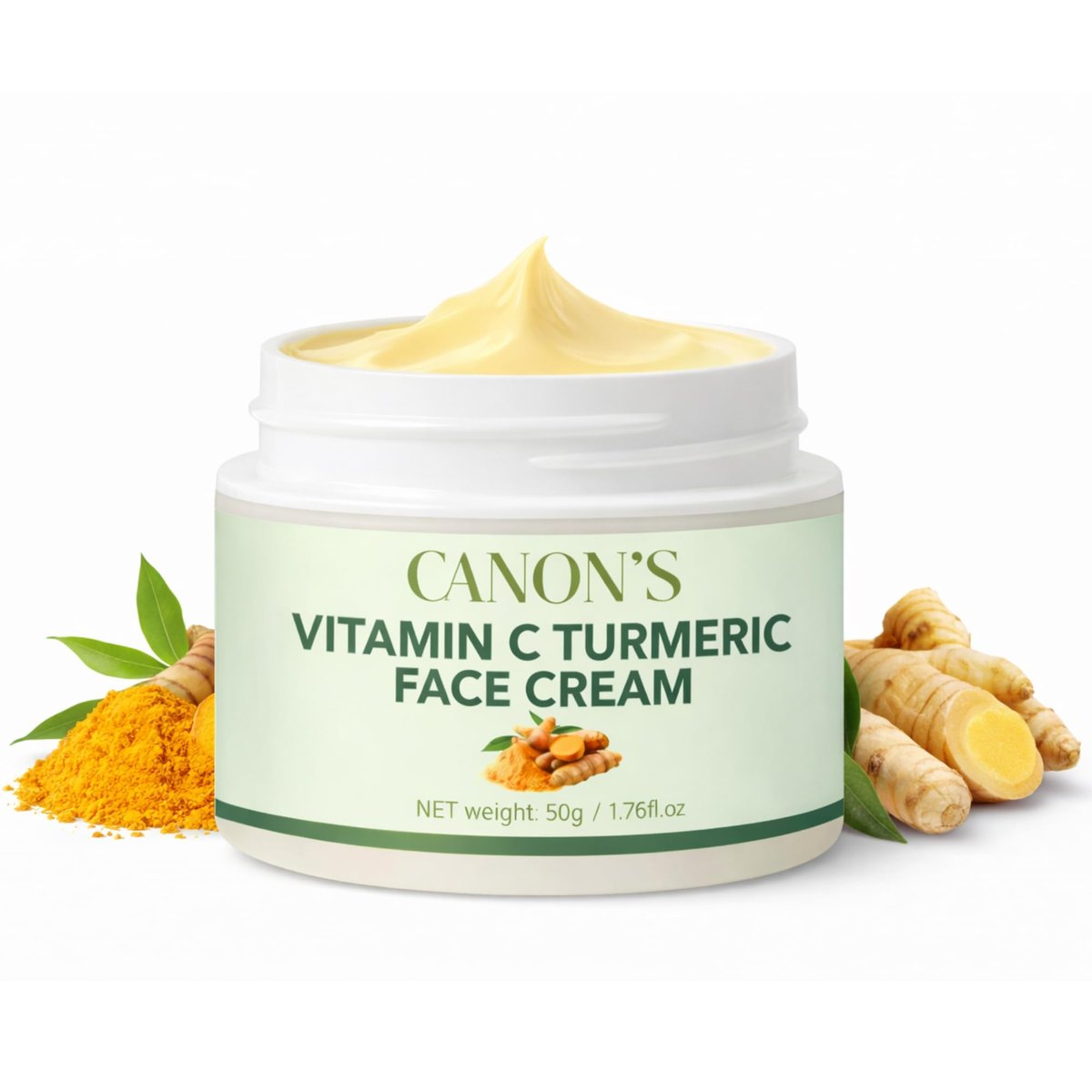 Canon’s Beauty Collection Lightweight Vitamin C Turmeric Face Cream – Daily Hydration Moisturizer, Fast Absorbing, Non-Greasy Feel – 1.76 fl oz - görsel 1