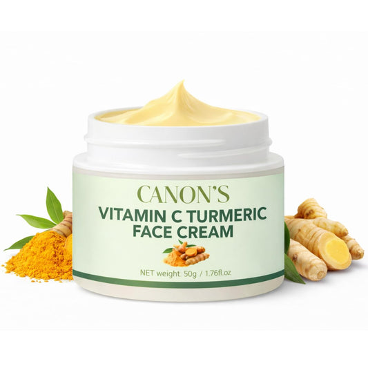 Canon’s Beauty Collection Lightweight Vitamin C Turmeric Face Cream – Daily Hydration Moisturizer, Fast Absorbing, Non-Greasy Feel – 1.76 fl oz