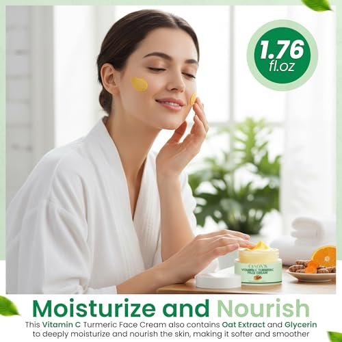 Canon’s Beauty Collection Lightweight Vitamin C Turmeric Face Cream – Daily Hydration Moisturizer, Fast Absorbing, Non-Greasy Feel – 1.76 fl oz - görsel 4