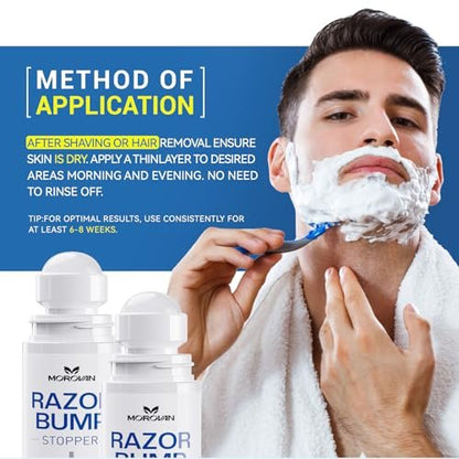 Razor Bumps & Ingrown Hair Treatment – Smoothing Solution for Body, Beard & Bikini Area – Post Waxing & After Shaving Serum for Women & Men
