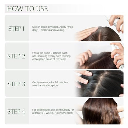 Morovan Hair Growth Spray for Scalp - Batana & Castor Oil Hair Loss Treatment, 2.7 fl oz