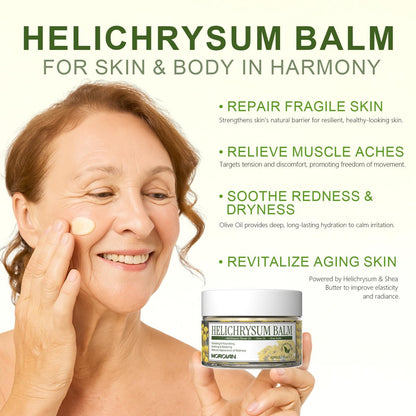 Morovan Elderly Bruise Balm with Helichrysum - Multi-Purpose Skin Balm for Bruises, Veins, Burns & Redness, Promotes Healing & Circulation for Men & Women, 1.71 Fl Oz