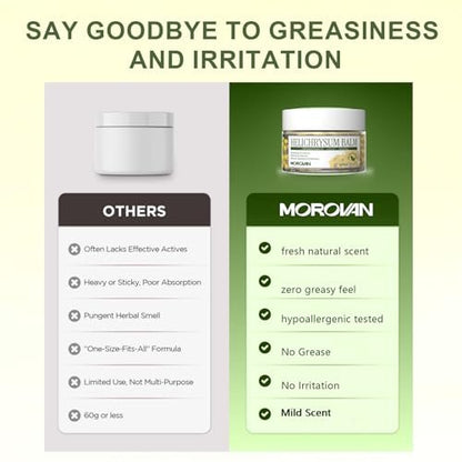 Morovan Elderly Bruise Balm with Helichrysum - Multi-Purpose Skin Balm for Bruises, Veins, Burns & Redness, Promotes Healing & Circulation for Men & Women, 1.71 Fl Oz