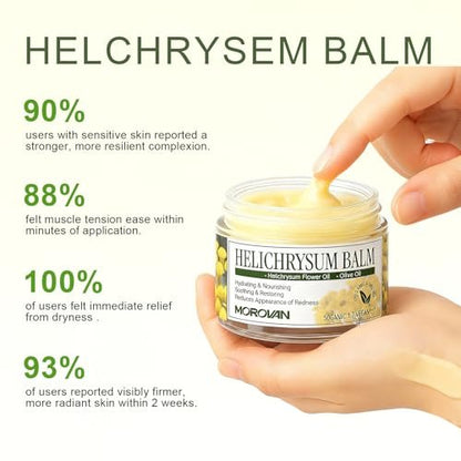Morovan Elderly Bruise Balm with Helichrysum - Multi-Purpose Skin Balm for Bruises, Veins, Burns & Redness, Promotes Healing & Circulation for Men & Women, 1.71 Fl Oz