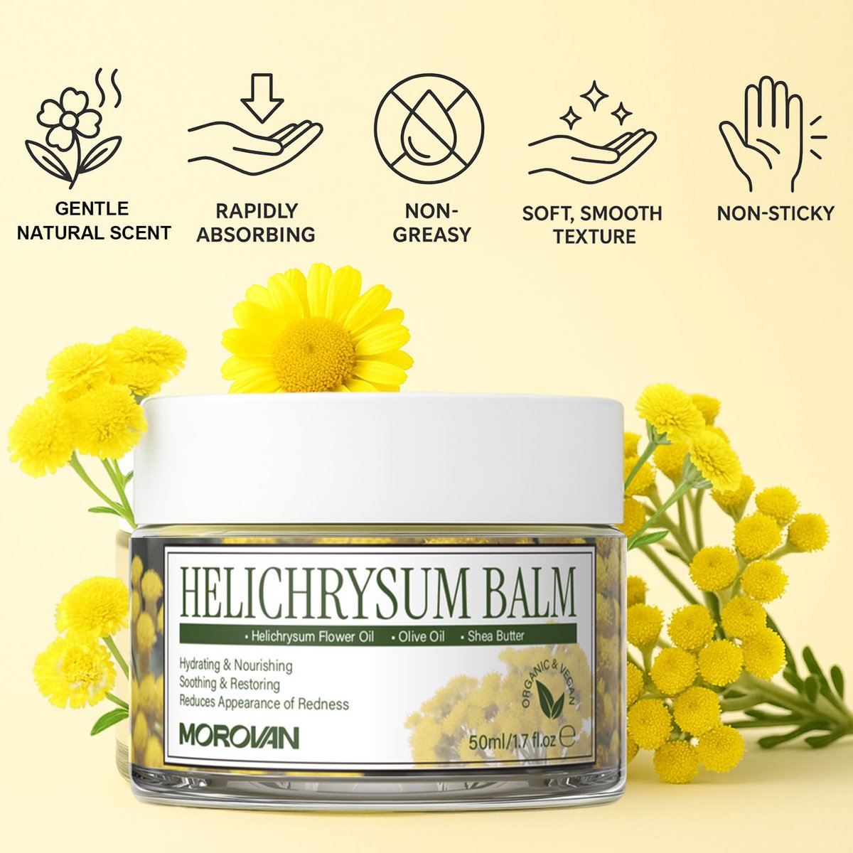 Morovan Elderly Bruise Balm with Helichrysum - Multi-Purpose Skin Balm for Bruises, Veins, Burns & Redness, Promotes Healing & Circulation for Men & Women, 1.71 Fl Oz - görsel 13