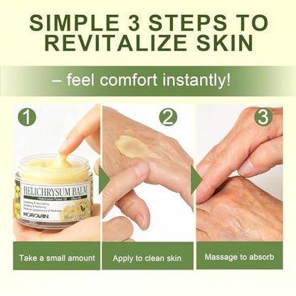 Morovan Elderly Bruise Balm with Helichrysum - Multi-Purpose Skin Balm for Bruises, Veins, Burns & Redness, Promotes Healing & Circulation for Men & Women, 1.71 Fl Oz