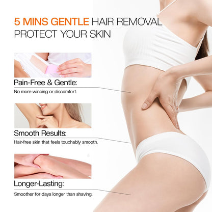 Morovan Hair Removal Cream 4.1 Oz – Fast Acting Depilatory Cream for Women & Men, Painless Smooth Skin on Legs, Arms, Bikini Line at Home