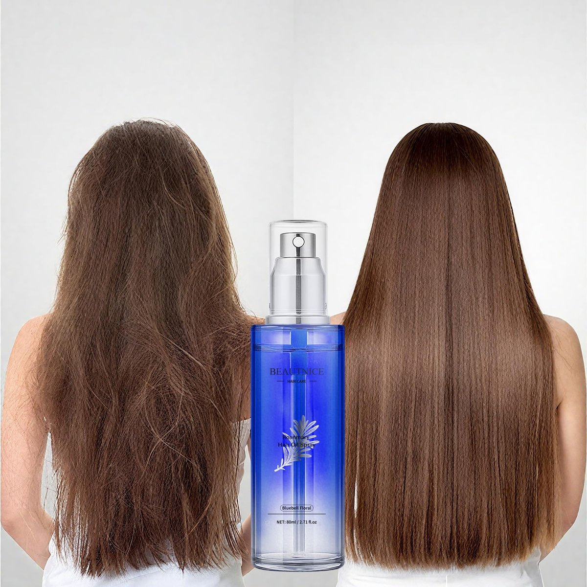 BEAUTNICE Rosemary Hair Treatment Oil Spray 80ml - Frizz Control & Split End Repair with Argan, Batana & Lavender Oil, Bluebell Fragrance Avelisse