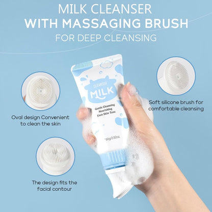 Vienflona Milk Skincare Set for Kids & Teens - 12 in 1 Moisturizing & Gentle Face Care Kit for Girls 8-12, Birthday Gift Avelisse