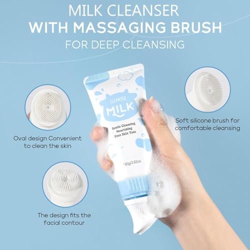 Vienflona Milk Skincare Set for Kids & Teens - 12 in 1 Moisturizing & Gentle Face Care Kit for Girls 8-12, Birthday Gift Avelisse