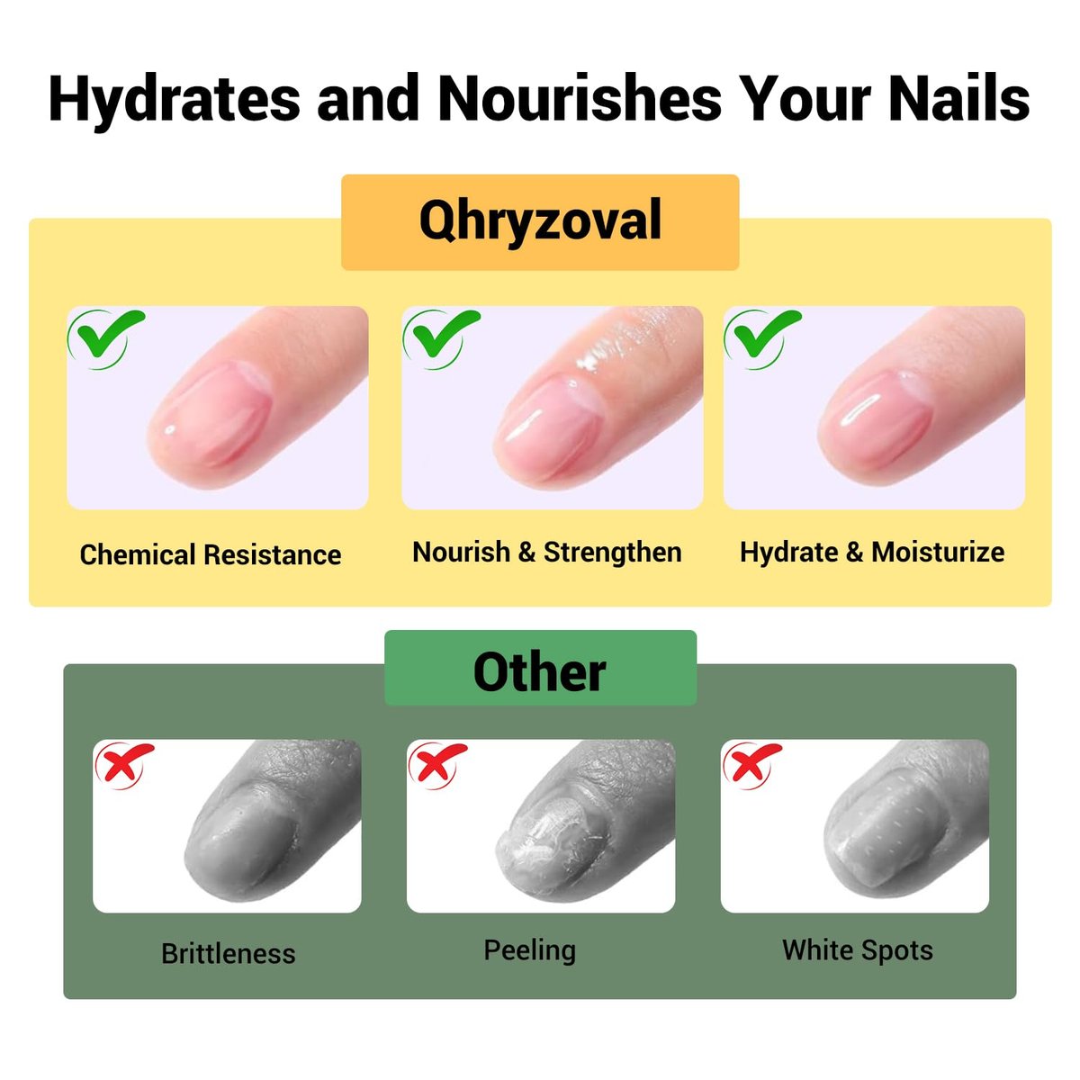 Qhryzoval Acetone Nail Polish Remover - Professional Soak Off Gel & Glue Remover with Mango Oil, 8 Fl Oz - görsel 9