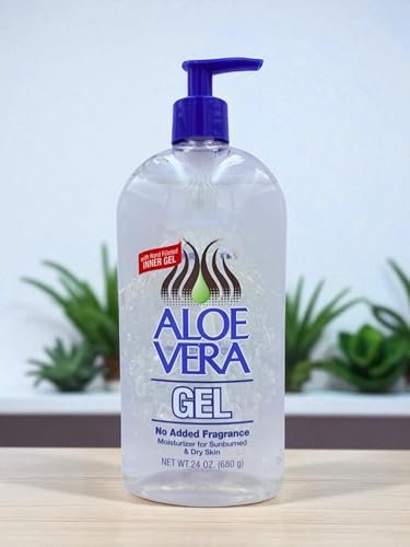 Aloe Vera Gel (24 oz) Pack of 2 – Pure, Stabilized Aloe Vera for Face, Hair & Body – Soothing Sunburn Relief, Hydration & Skin Repair – No Added Colors or Fragrances Avelisse