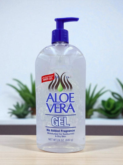 Aloe Vera Gel (24 oz) Pack of 2 – Pure, Stabilized Aloe Vera for Face, Hair & Body – Soothing Sunburn Relief, Hydration & Skin Repair – No Added Colors or Fragrances Avelisse