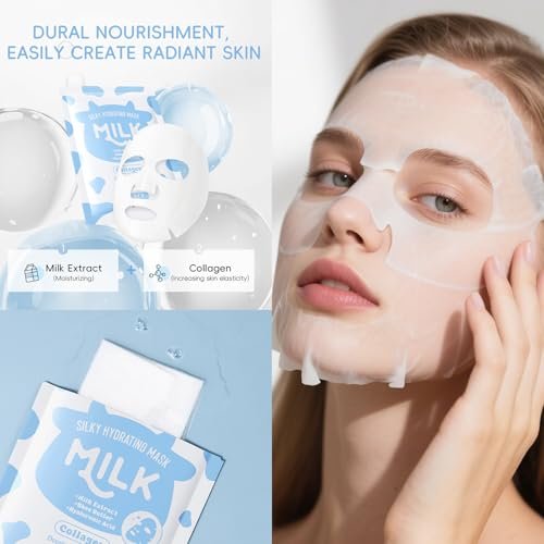 12PCS Milk Skin Care Set for Kids & Teens – 12-in-1 Moisturizing Skincare for Girls 10-12, Face Care Kit for Ages 8-12, Birthday Gifts for Girls, Teacher & Mother's Day Gift Avelisse