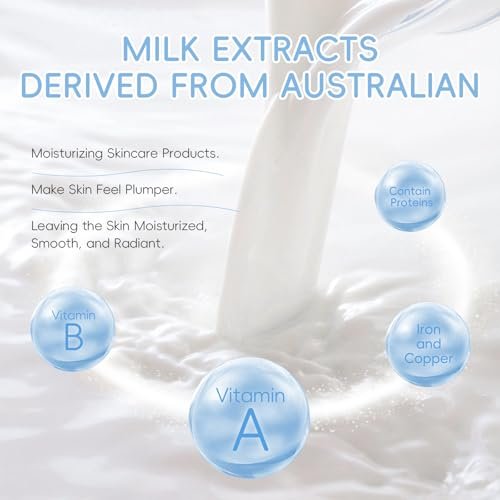 12PCS Milk Skin Care Set for Kids & Teens – 12-in-1 Moisturizing Skincare for Girls 10-12, Face Care Kit for Ages 8-12, Birthday Gifts for Girls, Teacher & Mother's Day Gift Avelisse