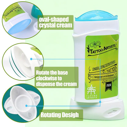 Urknall Tattoo Transfer Gel - 2-Pack Professional Stencil Cream for Long-Lasting Tattooing Stencils, Safe & Clear Body Art Transfer Soap Paste Avelisse