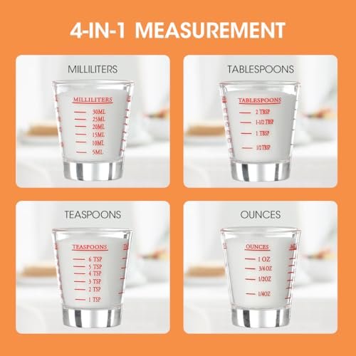 Aieve Shot Glass Set Compatible with MaryRuth's Liquid Multivitamin 30 fl oz Bottle - Measuring Cups with Ounce Pump Dispenser - görsel 6