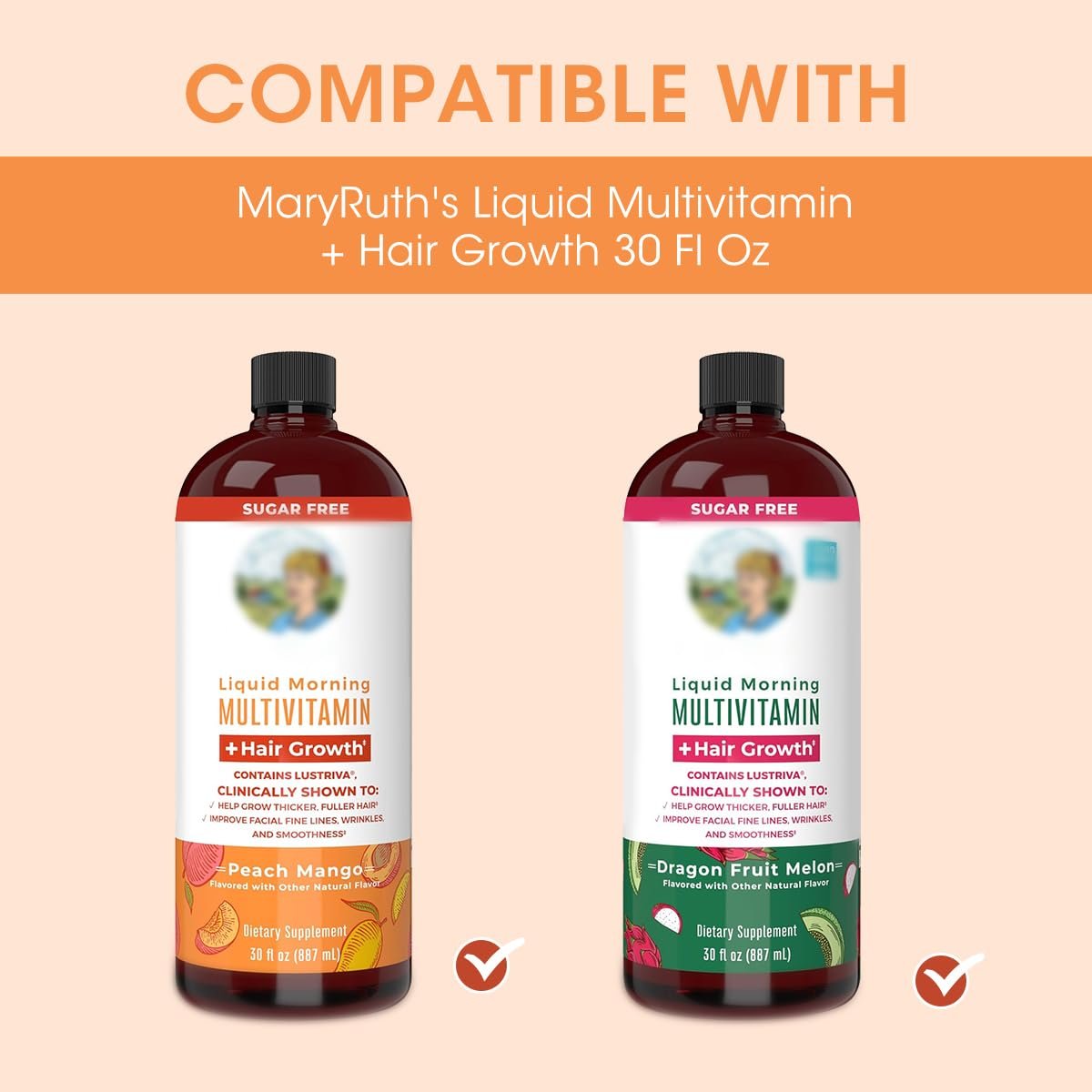 Aieve Shot Glass Set Compatible with MaryRuth's Liquid Multivitamin 30 fl oz Bottle - Measuring Cups with Ounce Pump Dispenser - görsel 3