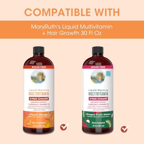 Aieve Shot Glass Set Compatible with MaryRuth's Liquid Multivitamin 30 fl oz Bottle - Measuring Cups with Ounce Pump Dispenser - görsel 4