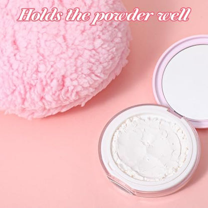 Ouligay Large 6-Inch Powder Puff for Body – Soft, Washable Dusting Puff for Men & Women (Pink)