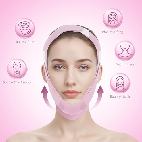 JenChrysm Chin Strap for Sleeping - 3D Graphene Jawline Shaper, Double Chin Reducer for Women - Lilac Avelisse