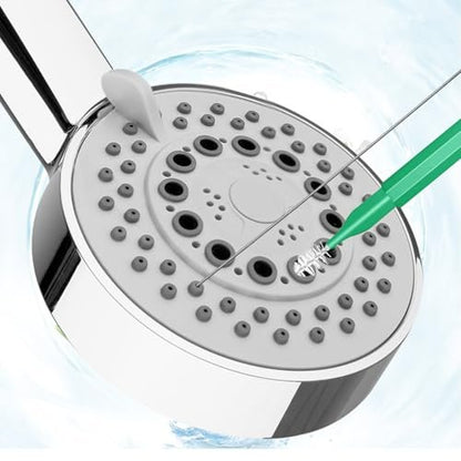 50pcs Multi-Size Shower Head Cleaner Brushes - Anti-Clogging Nozzle Cleaning Picks for Bathroom (Green, Purple)