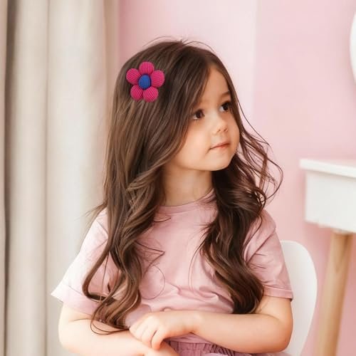 TOKUFAGU 10Pcs Flower Hair Bows for Girls – Non-Slip Alligator Clips for Toddlers, Kids & Teens - görsel 12