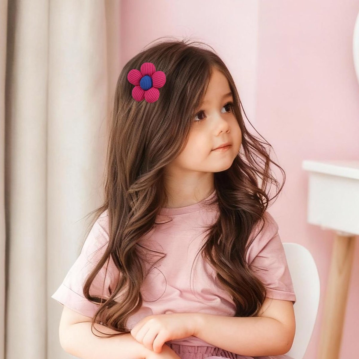 TOKUFAGU 10Pcs Flower Hair Bows for Girls – Non-Slip Alligator Clips for Toddlers, Kids & Teens - görsel 11