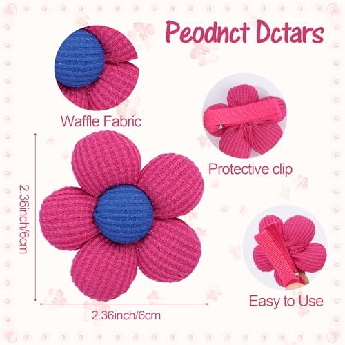 TOKUFAGU 10Pcs Flower Hair Bows for Girls – Non-Slip Alligator Clips for Toddlers, Kids & Teens - görsel 4