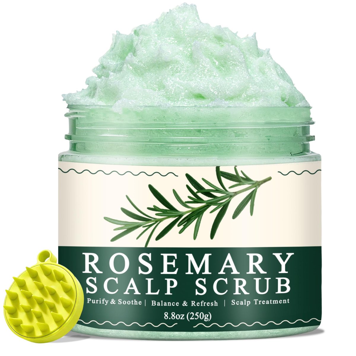 Criszenv Scalp Scrub with Rosemary & Mint – Clarifying Exfoliator for Itchy Scalp, Dandruff & Buildup Removal, 8.8 oz - görsel 1