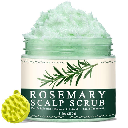 Criszenv Scalp Scrub with Rosemary & Mint – Clarifying Exfoliator for Itchy Scalp, Dandruff & Buildup Removal, 8.8 oz