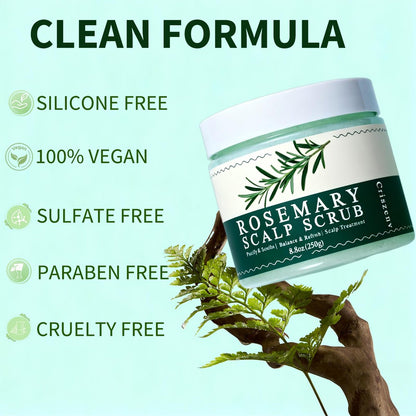 Criszenv Scalp Scrub with Rosemary & Mint – Clarifying Exfoliator for Itchy Scalp, Dandruff & Buildup Removal, 8.8 oz