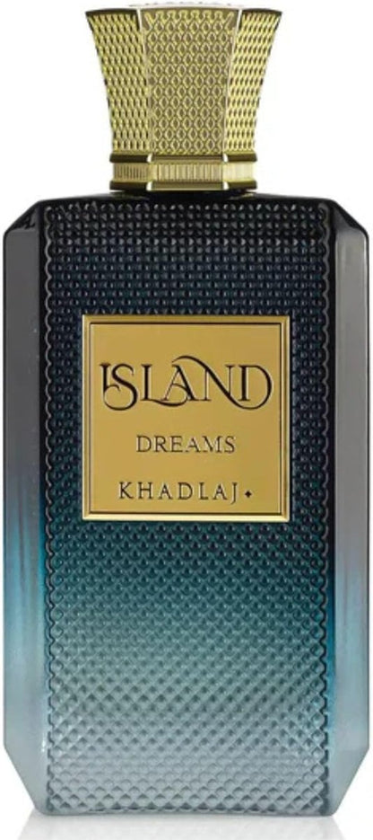 Khadlaj Island Dreams – Fruity, Floral, Woody, Musky Extrait de Parfum – Long-Lasting Unisex Fragrance, 3.4 oz Avelisse