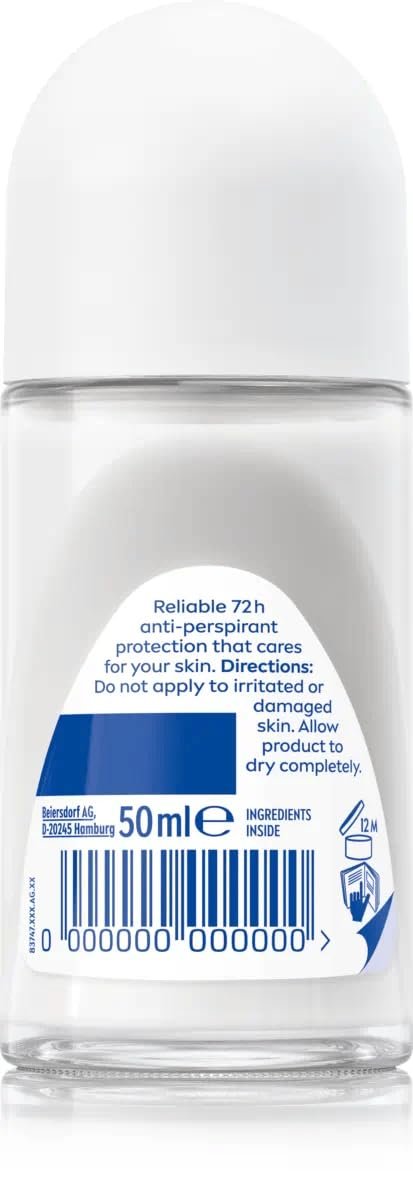 NIVEA Extra Bright 8 Super Food Vitamin C Collagen Booster Underarm Roll-On Deodorant, Alcohol-Free, 72HR Odor Protection, Smooth & Bright Skin, 50ml (Pack of 3) - görsel 4