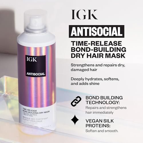 IGK Must Have Travel Kit Holiday 2025 – TSA Approved Travel Size Hair Essentials: Smoothing Spray, Shine Spray & Dry Hair Mask Avelisse
