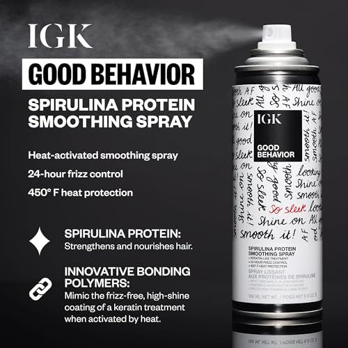 IGK Must Have Travel Kit Holiday 2025 – TSA Approved Travel Size Hair Essentials: Smoothing Spray, Shine Spray & Dry Hair Mask Avelisse