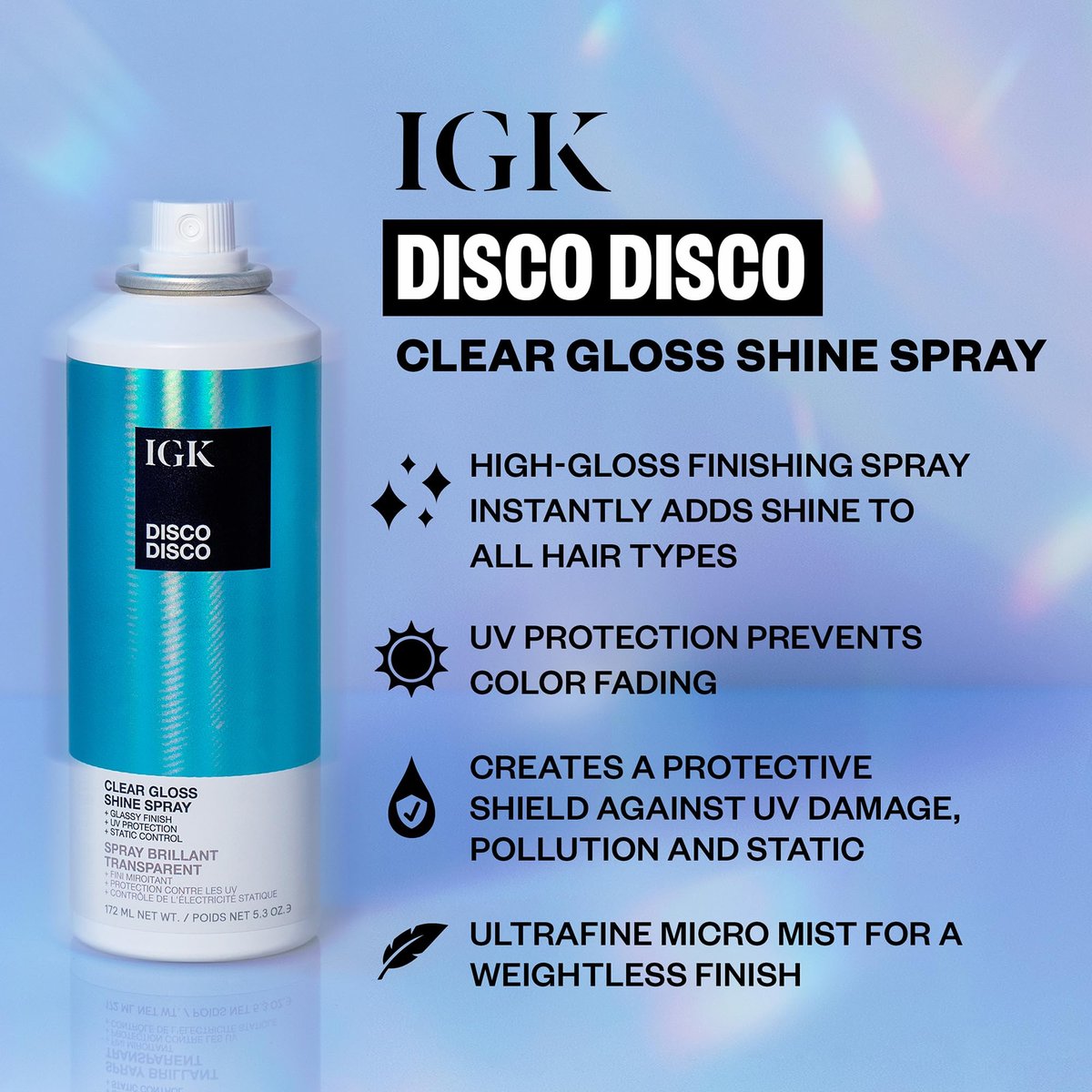 IGK Must Have Travel Kit Holiday 2025 – TSA Approved Travel Size Hair Essentials: Smoothing Spray, Shine Spray & Dry Hair Mask Avelisse