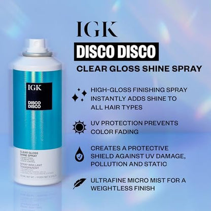 IGK Must Have Travel Kit Holiday 2025 – TSA Approved Travel Size Hair Essentials: Smoothing Spray, Shine Spray & Dry Hair Mask Avelisse