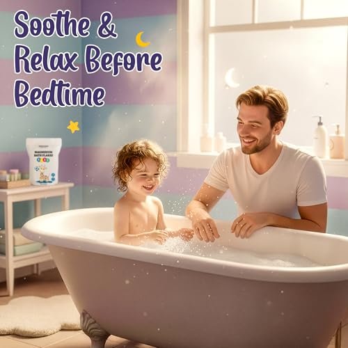 Aromasong Magnesium Flakes for Kids Bath – 3 LB Resealable Bag | Pure Dead Sea Salt Bath Flakes for Kids, Toddlers & Babies | Gentle Calming Epsom Salt Alternative | Soothing Bedtime Detox Soak Avelisse